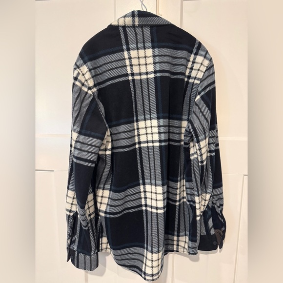 Wrangler Authentics Men's Long Sleeve Heavyweight Fleece Shirt in Total Eclipse - Picture 8 of 8